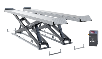 Bilde av HX150. 15 Tonn, Kjørebaneløfter.GALV. L.8 mt.Byggehøyde 400 mm. 2X3,5KW 230/400V U.Påkjøringsramper