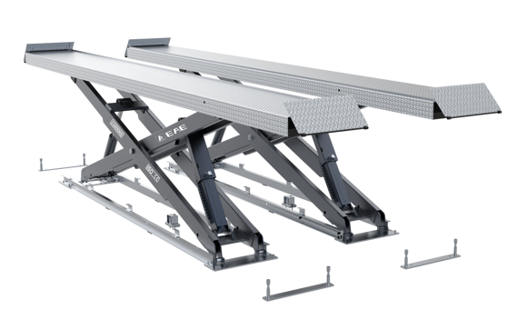 Bilde av HX150. 15 Tonn, Kjørebaneløfter.GALV. L.8 mt.Byggehøyde 400 mm. 2X3,5KW 230/400V U.Påkjøringsramper