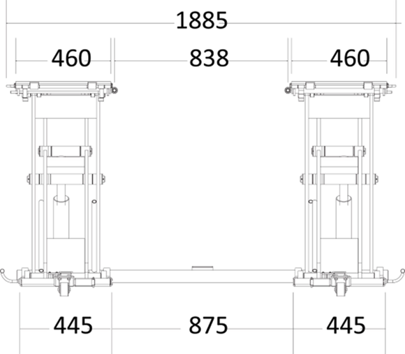 Bilde av MR 30E Sakseløfter 1m. løftehøyde - 3 tonn /1-fas