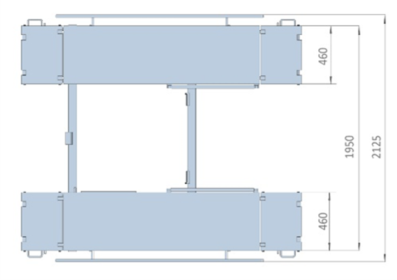 Bilde av MR 35E Sakseløfter - Bred utg. 3,5 tonn med elåpning av lås