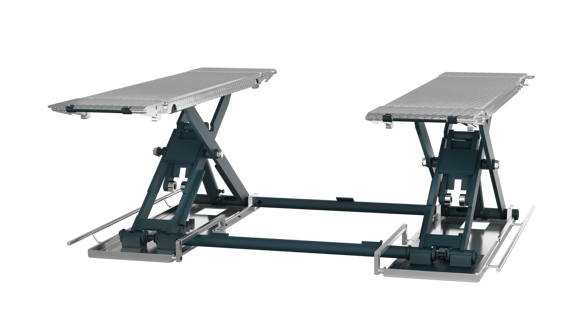 Bilde av MR 35E Sakseløfter galvanisert 3,5 tonn med elåpning av lås  Bred utg.