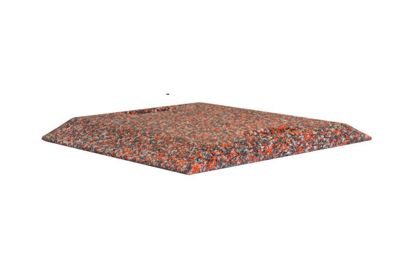 Bilde av MR 30-35 / 2-SØYLER  Ramper i gummi  500 x 500 x 50 mm 8 kg pr stk ( 4 stk i sett )