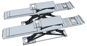 Bilde av 6603BWF.48L.42T.GALVANISERT  Kjørebaneløfter 4,2 tonn.4800m.m. svings, glidep, frihjulsløft