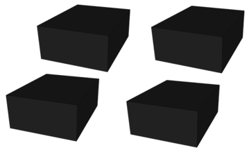 Bilde av Gummipad Myk Kit for sakseløfter 250 x 200 x 100 mm 4stk