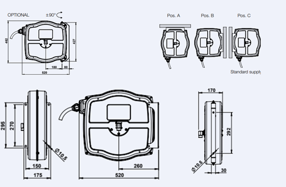 Bilde av faicom trommel lukket 18bar med 20mtr 8mm x14mm slange