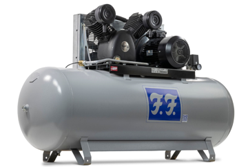 Bilde av Reno FF970/500 Industri stempelkompressor 5,5kw 7,5hk 966l/min 10bar 500ltr tank-400V