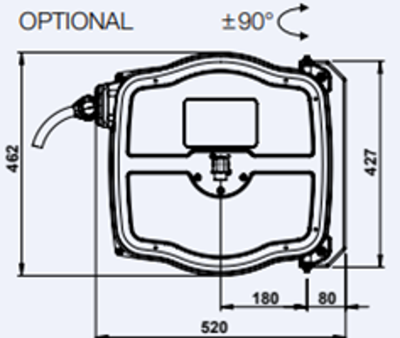 Bilde av Svingbar veggbrakett for MC trommel