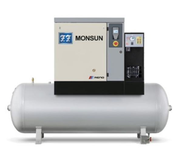 Bilde av Reno Monsun15 skruekompressor med kjøletørke 15kw 10bar 500ltr tank