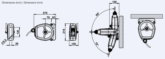 Bilde av Slangetrommel liten for luft 5m x 5/16" slange