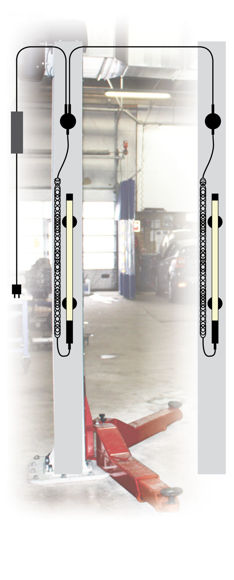 Bilde av LINE LIGHT 2-SØYLER m/dimmer