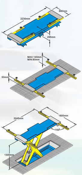 Bilde av Nordic GL1001 sakseløfter for lakkboks - hydraulisk drevet 3