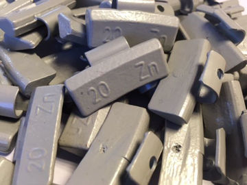 Bilde av lodd 20 gr.Zink ALU.FELG clip on 100 stk i eske