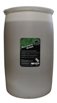 Bilde av Microtech Green 200ltr. Kraftig, alkalisk vannbasert vaskemiddel med planteoljer.Også til gulvvask Do: 1-4 -1-10