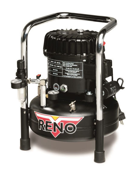 Bilde av kompressor 1 faset - 0,5 hk - 50 lrt/min - 10ltr tank silent