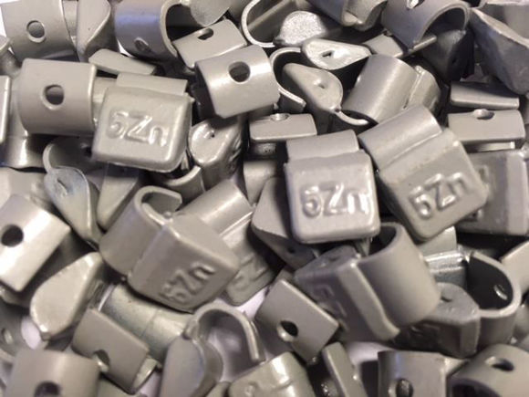 Bilde av lodd 5 gr.Zink ALU.FELG clip on 100 stk i eske