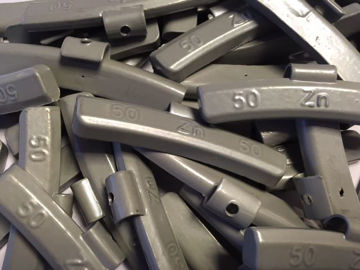 Bilde av lodd 50 gr.Zink ALU.FELG clip on 50 stk i eske