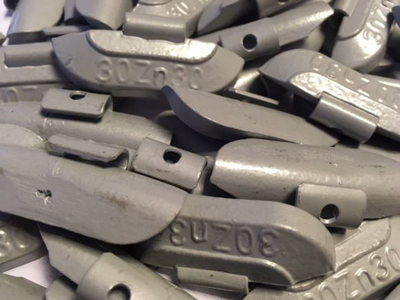 Bilde av lodd 30 gr.Zink STÅL FELG clip on 100 stk i eske