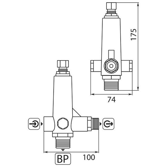 Bilde av omløpsventil K-5.2 16-25 lit. 200 bar