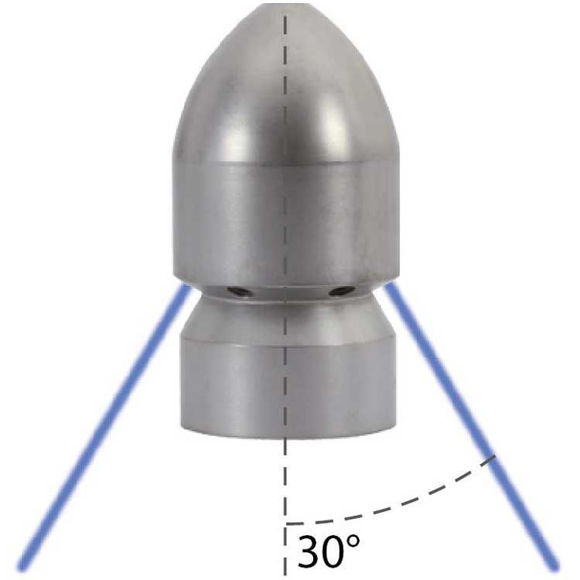 Bilde av "SEWER NOZZLE 30? 3/8""F  1XF; 4XR 060"