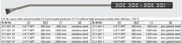 Bilde av lanse med ventilert deksel. 800 + erme 1/4" 15°