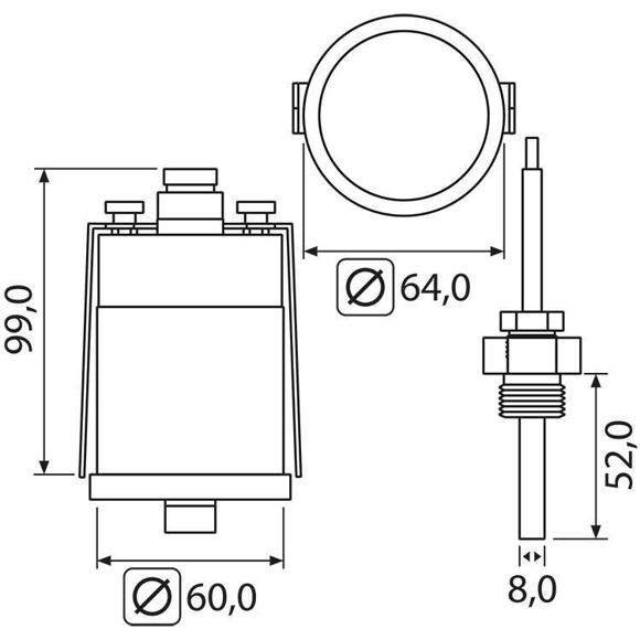 Bilde av Fjerntermometer 0-120°C