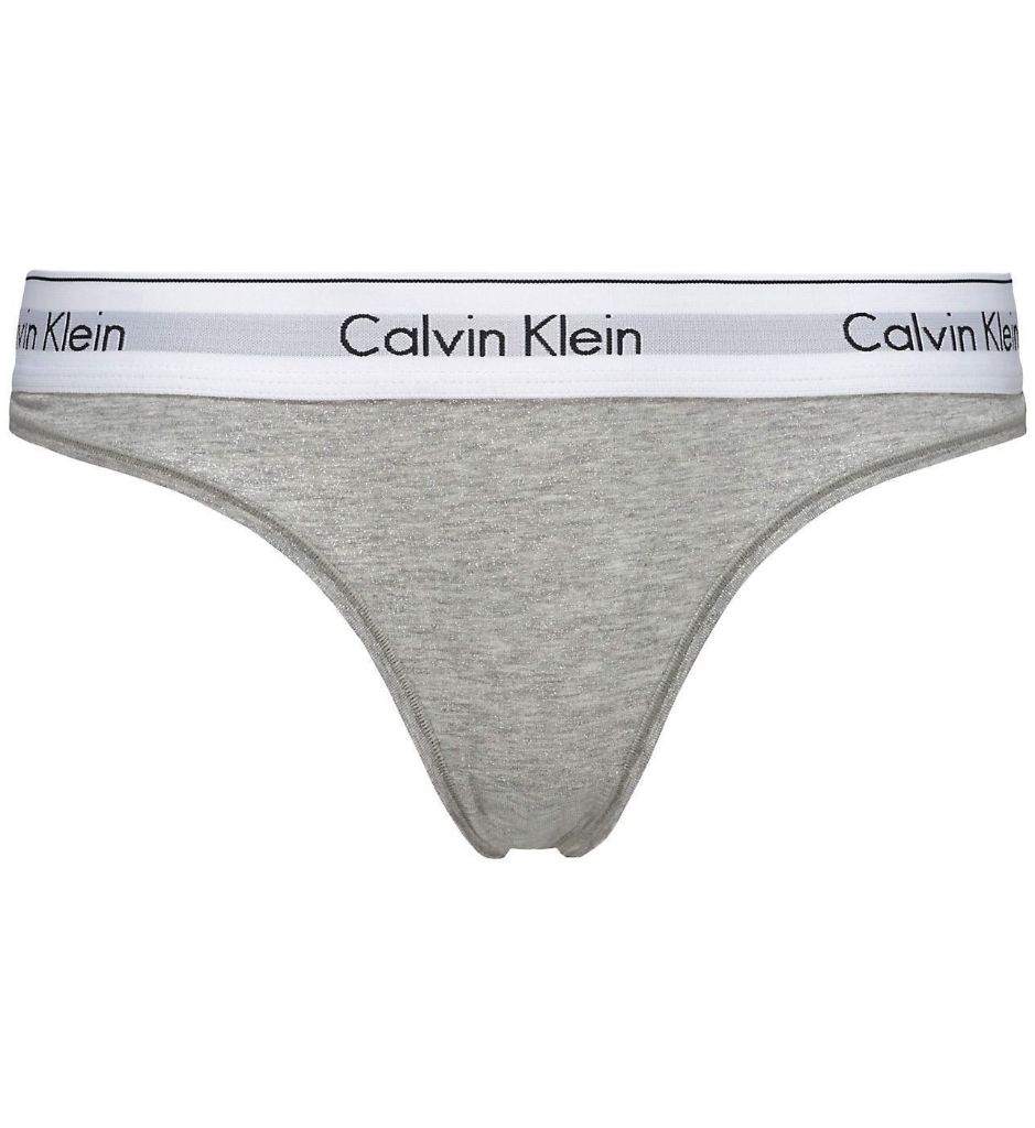 Bilde av Calvin Klein 'MODERN COTTON' thong, grey heather