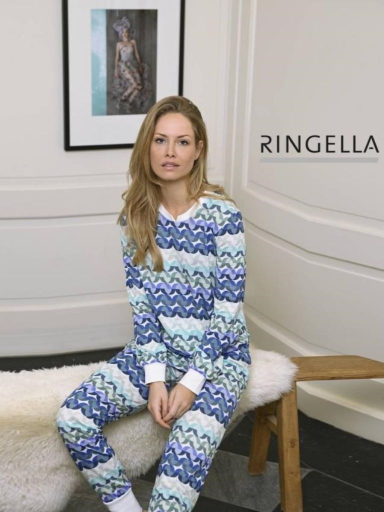 Ringella WOMEN pyjamas with knitted cuffs, multicolor