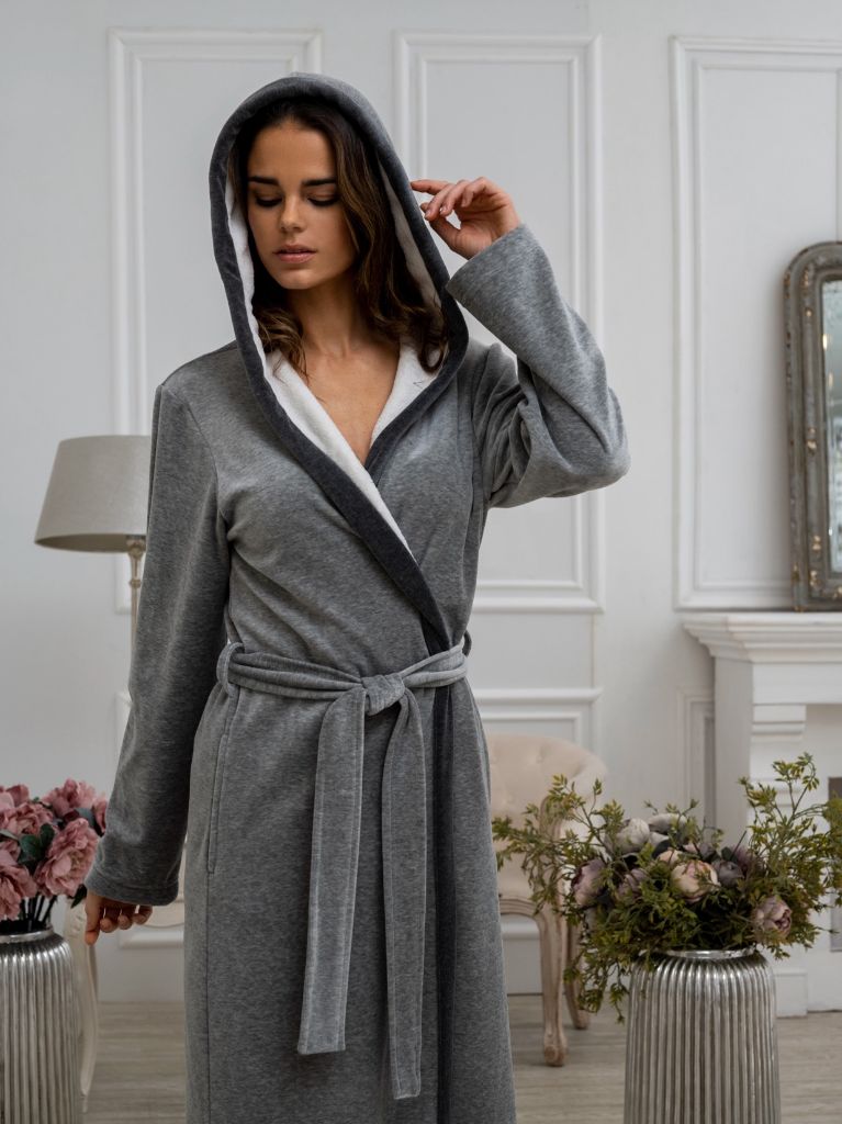 Belmanetti MONTREUX robe, melange grey