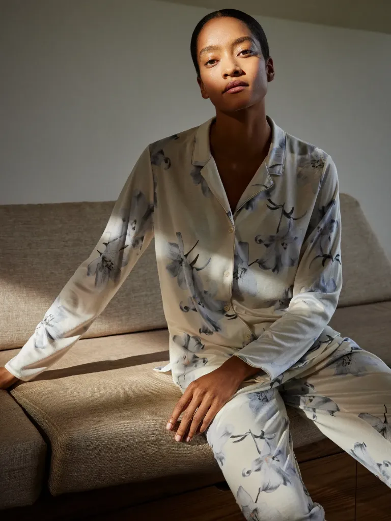 Calida MOONLIGHT DREAMS pyjamas buttoned through, charm cream
