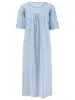 Calida SOFT COTTON short-sleeved nightgown, azurit blue