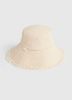 Seafolly SHADY LADY fringe bucket hat, natural