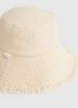Seafolly SHADY LADY fringe bucket hat, natural