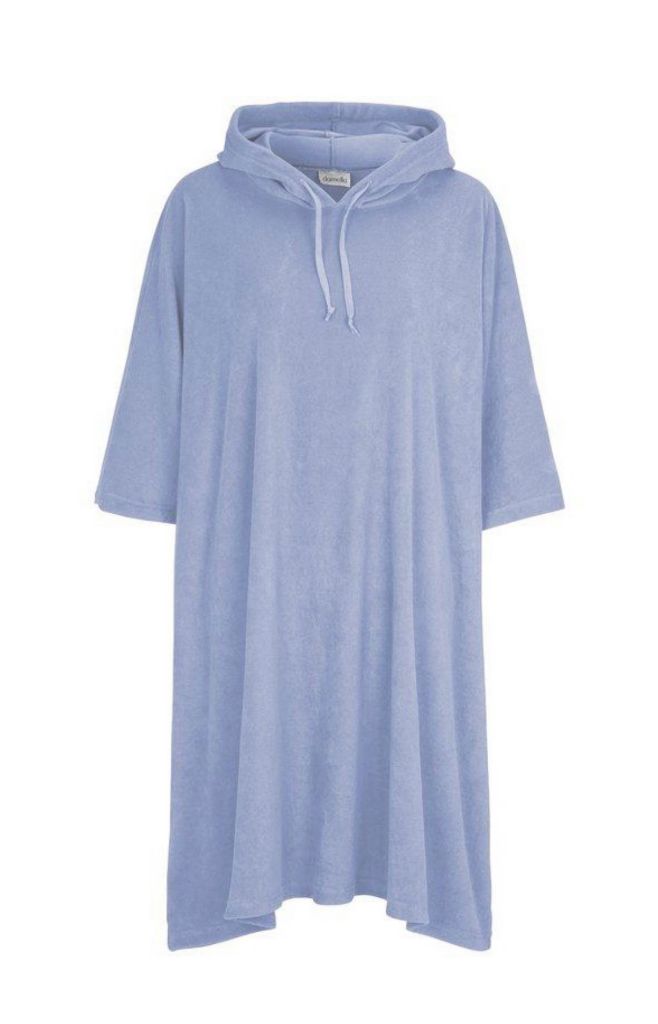 Damella PONCHO stretchterry with hood, blue lavender
