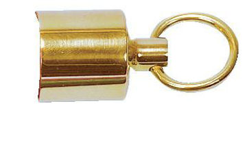 Vis detaljer for Endebeslag,messing,m.ring Bilde av Endebeslag,messing,m.ring