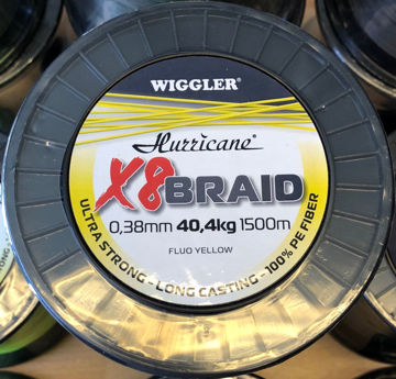 Vis detaljer for Hurricane X8 Braid Fluo Yellow 1500m Bilde av Hurricane X8 Braid Fluo Yellow 1500m