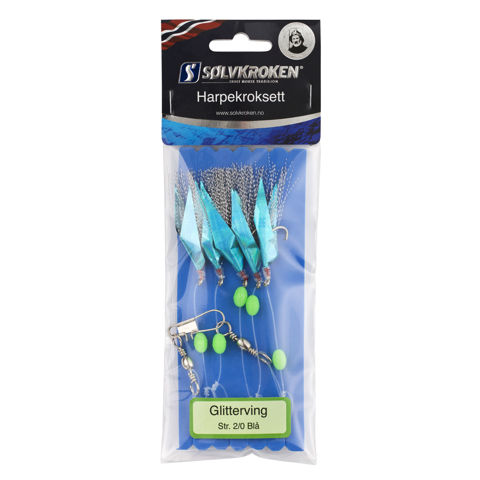 Bilde av GLITTERVING BLÅ 2/0