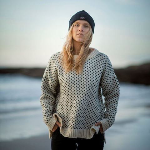 Bilde av Devold Nordsjø womans split seam sweater Offwhite