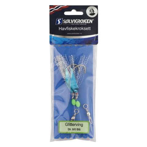 Bilde av GLITTERVING BLÅ 8/0