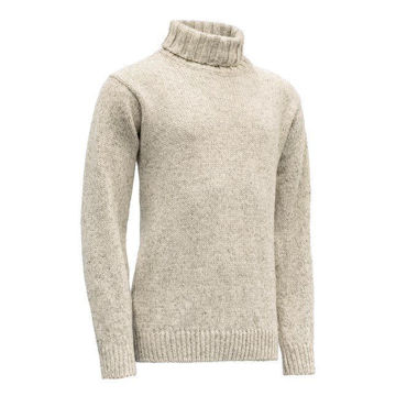 Vis detaljer for DEVOLD NANSEN SWEATER HIGH NECK GREY MELANGE Bilde av DEVOLD NANSEN SWEATER HIGH NECK GREY MELANGE