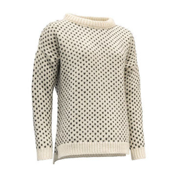 Vis detaljer for DEVOLD NORDSJØ WOMANS SPLIT SEAM SWEATER OFFWHITE Bilde av DEVOLD NORDSJØ WOMANS SPLIT SEAM SWEATER OFFWHITE
