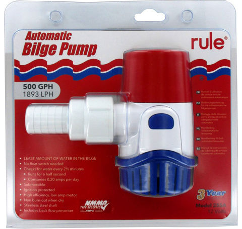Bilde av Rule Lensepumpe automatisk 500 GPH 12V