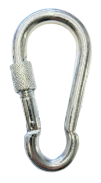 Vis detaljer for Karabinkrok galvanisert M/sikring Bilde av Karabinkrok galvanisert M/sikring