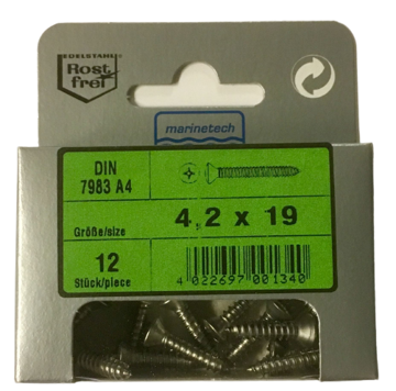 Vis detaljer for Syrefaste skruer 19mm Bilde av Syrefaste skruer 19mm