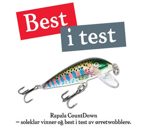 Bilde av Rapala Countdown Rainbow trout wobbler - Best i test