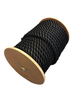 Bilde av Sort polyestertau spole 12mm 150m