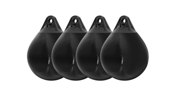 Vis detaljer for Polyform kulefender A-serie sort 4-pk Bilde av Polyform kulefender A-serie sort 4-pk