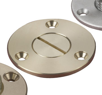 Vis detaljer for Lenseplugg messing med spor Bilde av Lenseplugg messing med spor