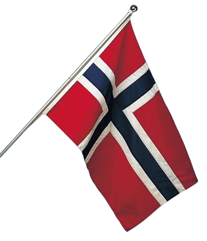 Bilde av Balkongflagg - Norsk flagg, 150 cm stang med plastholder