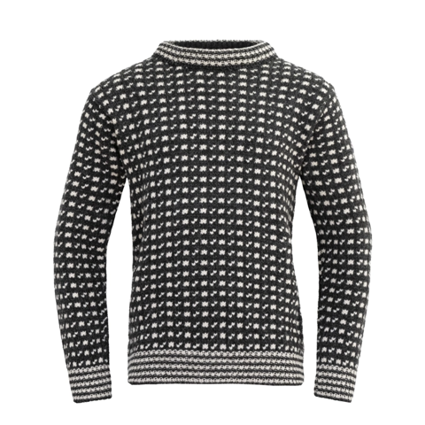 Bilde av DEVOLD ORGINAL ISLENDER WOOL SWEATER ANTHRACITE/OFFWHITE