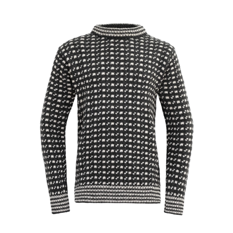 Bilde av DEVOLD ORGINAL ISLENDER WOOL SWEATER ANTHRACITE/OFFWHITE